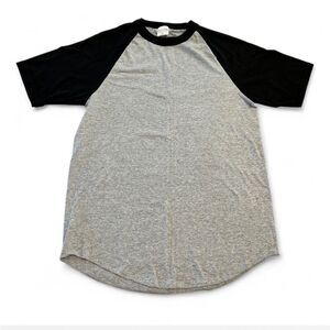 NEW Augusta Sportswear Black and Gray Raglan Sleeve Tee